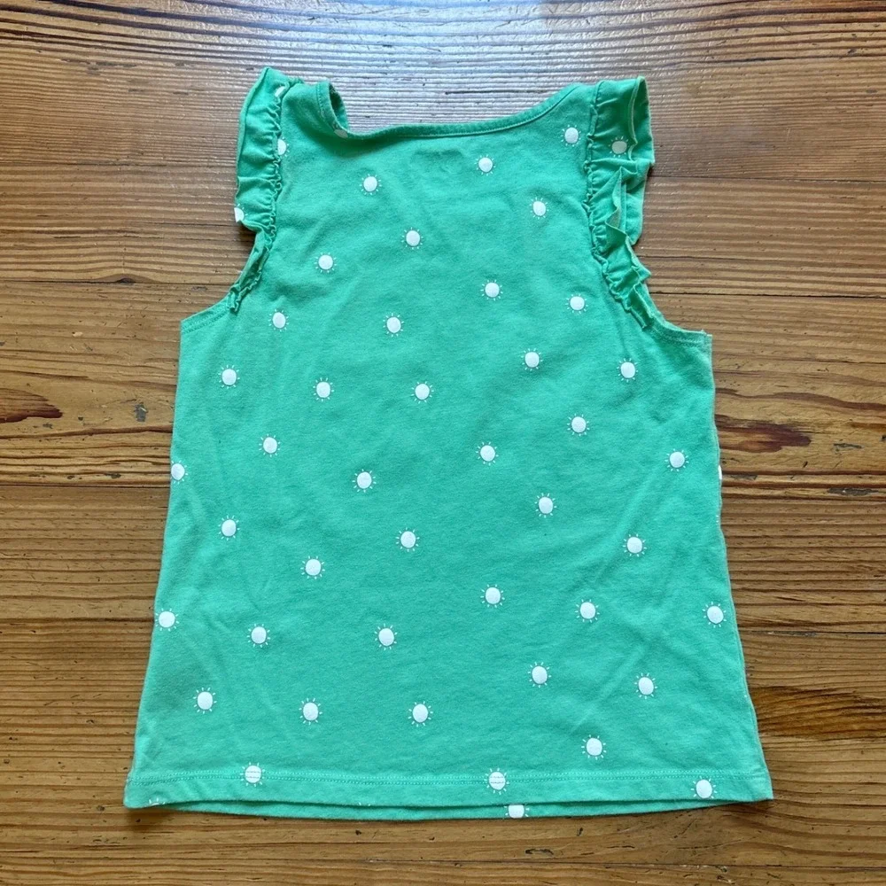 365 Kids Garanimals Rainbow Top Kids Green Excellent Ruffle Graphic‎ SIZE 8